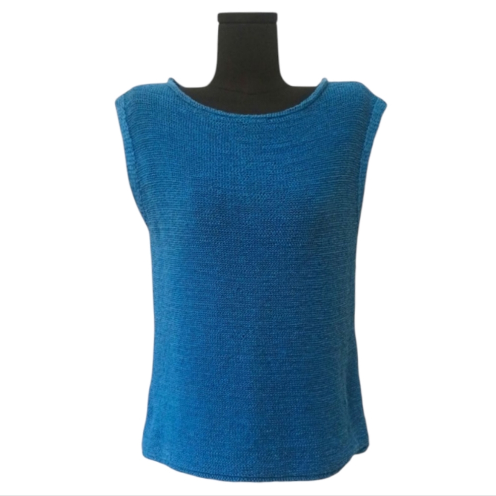 5/$25 Vintage Chadwicks Blue Sleeveless Pullover Sweater